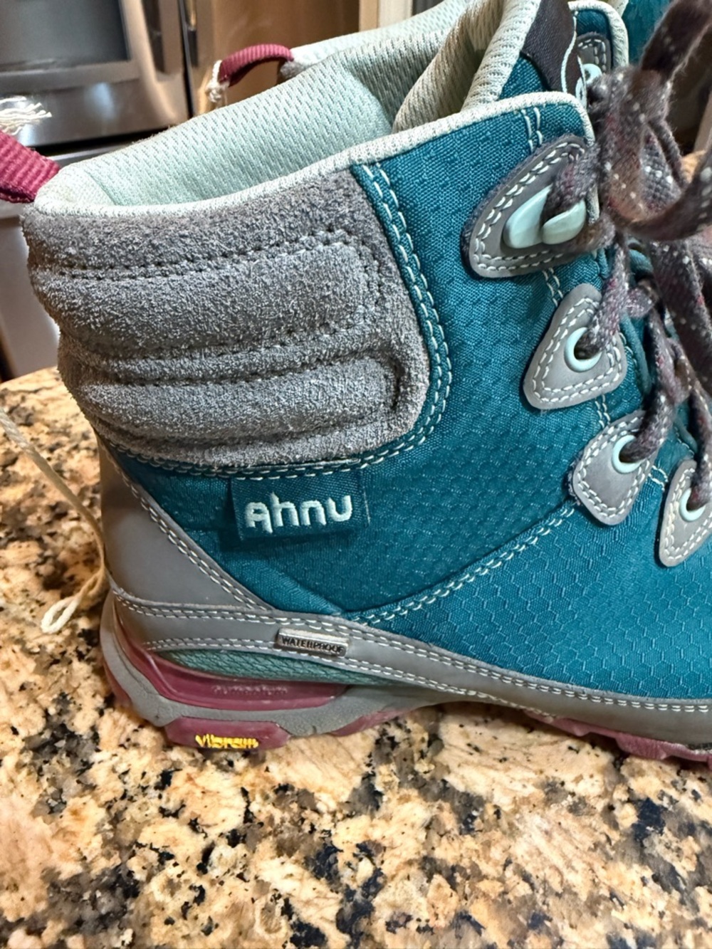 Ahnu Teal and Gray Outdoor Boots size 6 ladies - Picture 5 of 12